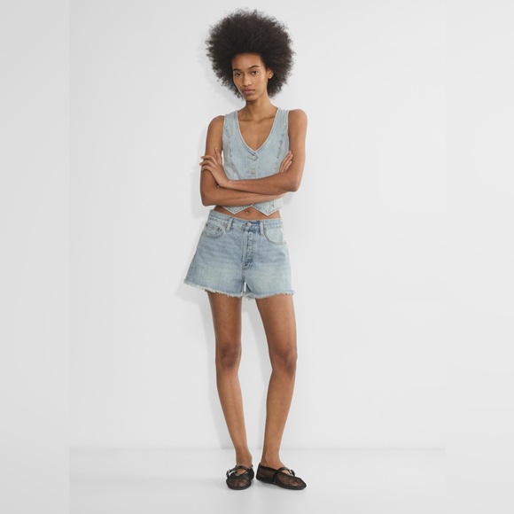 ARITZIA DENIM FORUM the boyfriend loose short 26 cut off jean shorts - Picture 1 of 10